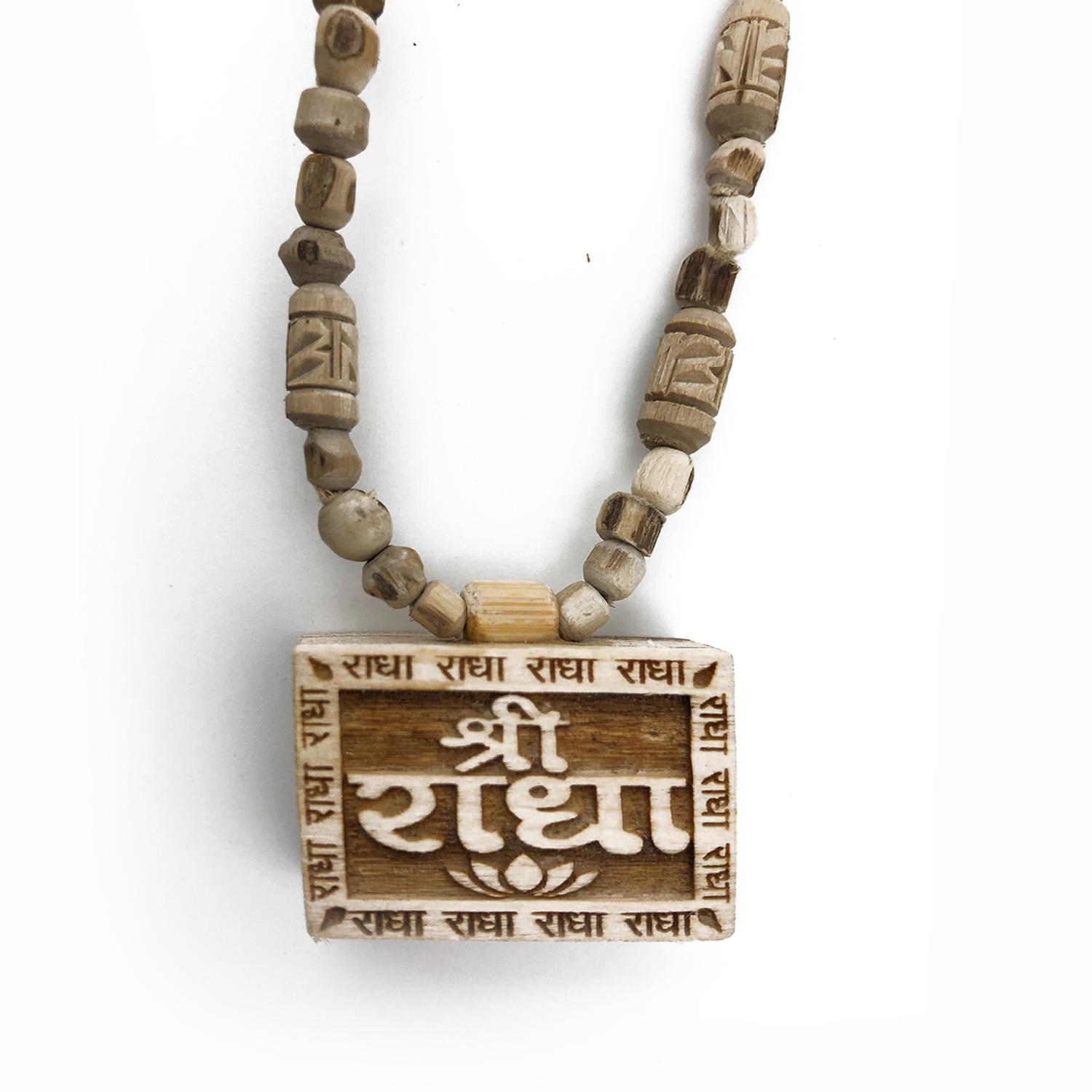 Original Tulsi Mala with Shri Radha Name Bhaktamal Handicraft Pendant Original Tulsi Mala with Shri Radha Name Bhaktamal Handicraft Pendant