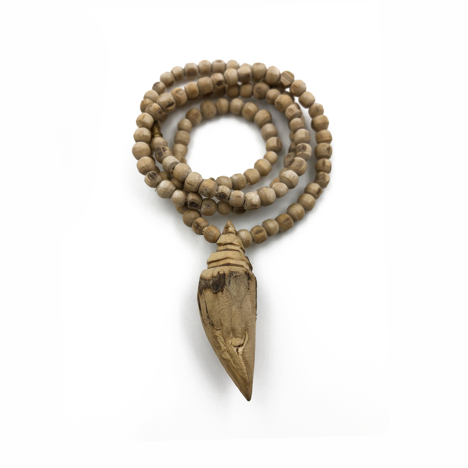 Original Tulsi Mala with Shankh Handicraft Pendant (Round-Small Size Beads) Original Tulsi Mala with Shankh Handicraft Pendant (Round-Small Size Beads)