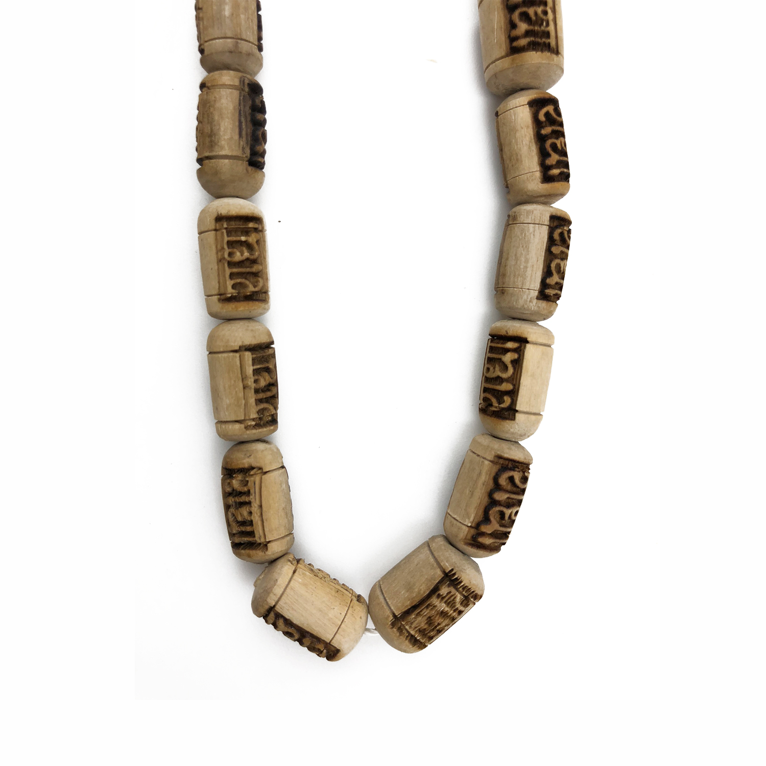 Original Tulsi Long Beads with Engraved Radha Name Handicraft Mala Original Tulsi Long Beads with Engraved Radha Name Handicraft Mala