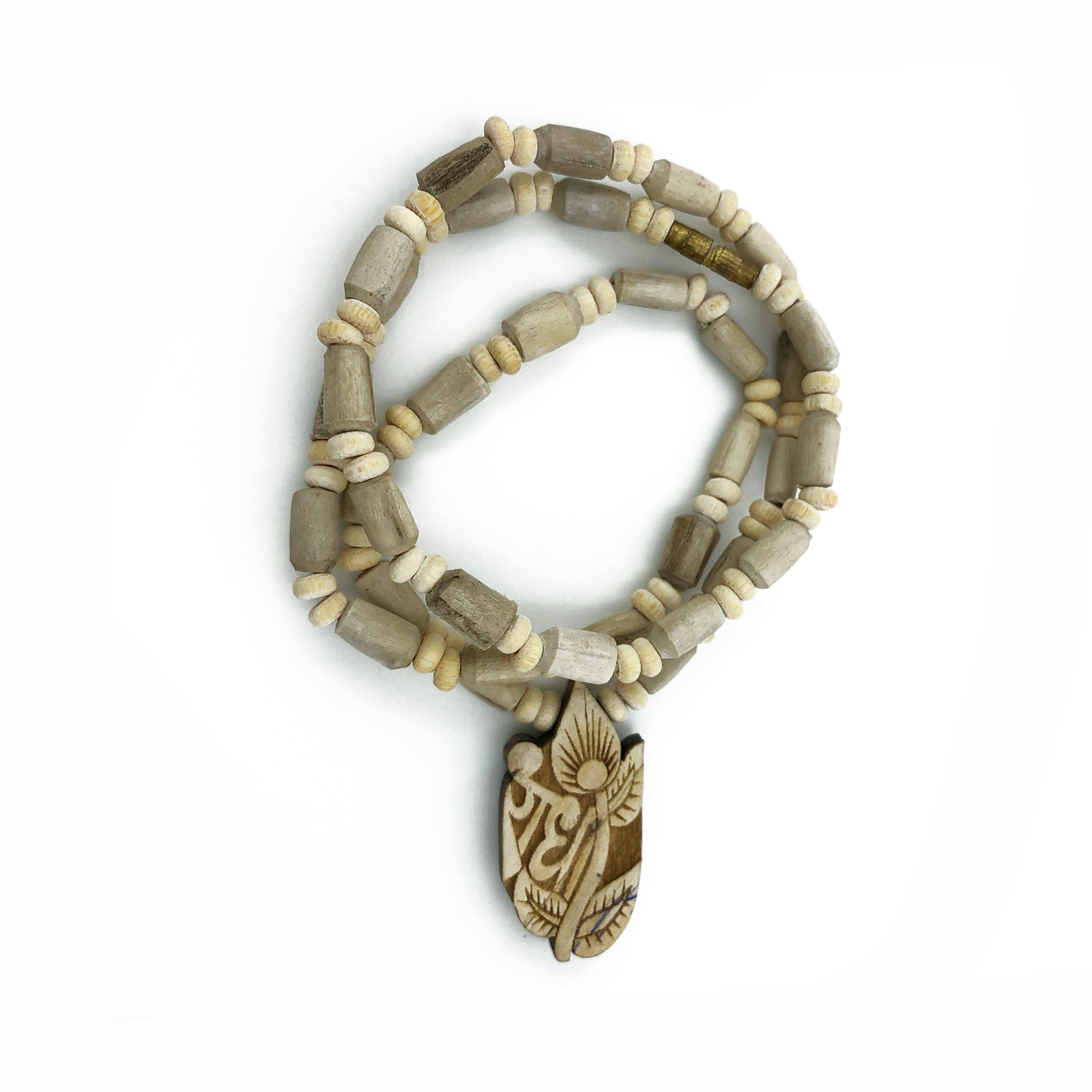 Original Tulsi Mala with Radha-Tulsi Shaped Handicrafted Pendant Original Tulsi Mala with Radha-Tulsi Shaped Handicrafted Pendant