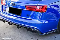 2013–2018 Audi RS6 Avant MN Style Carbon Fiber Rear Cap Splitters | Aggressive Rear Quarter Accents