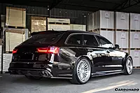 2013–2018 Audi RS6 Avant MN Style Carbon Fiber Rear Cap Splitters | Aggressive Rear Quarter Accents