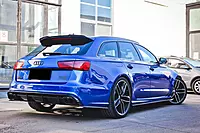 2013–2018 Audi RS6 Avant MN Style Carbon Fiber Rear Cap Splitters | Aggressive Rear Quarter Accents