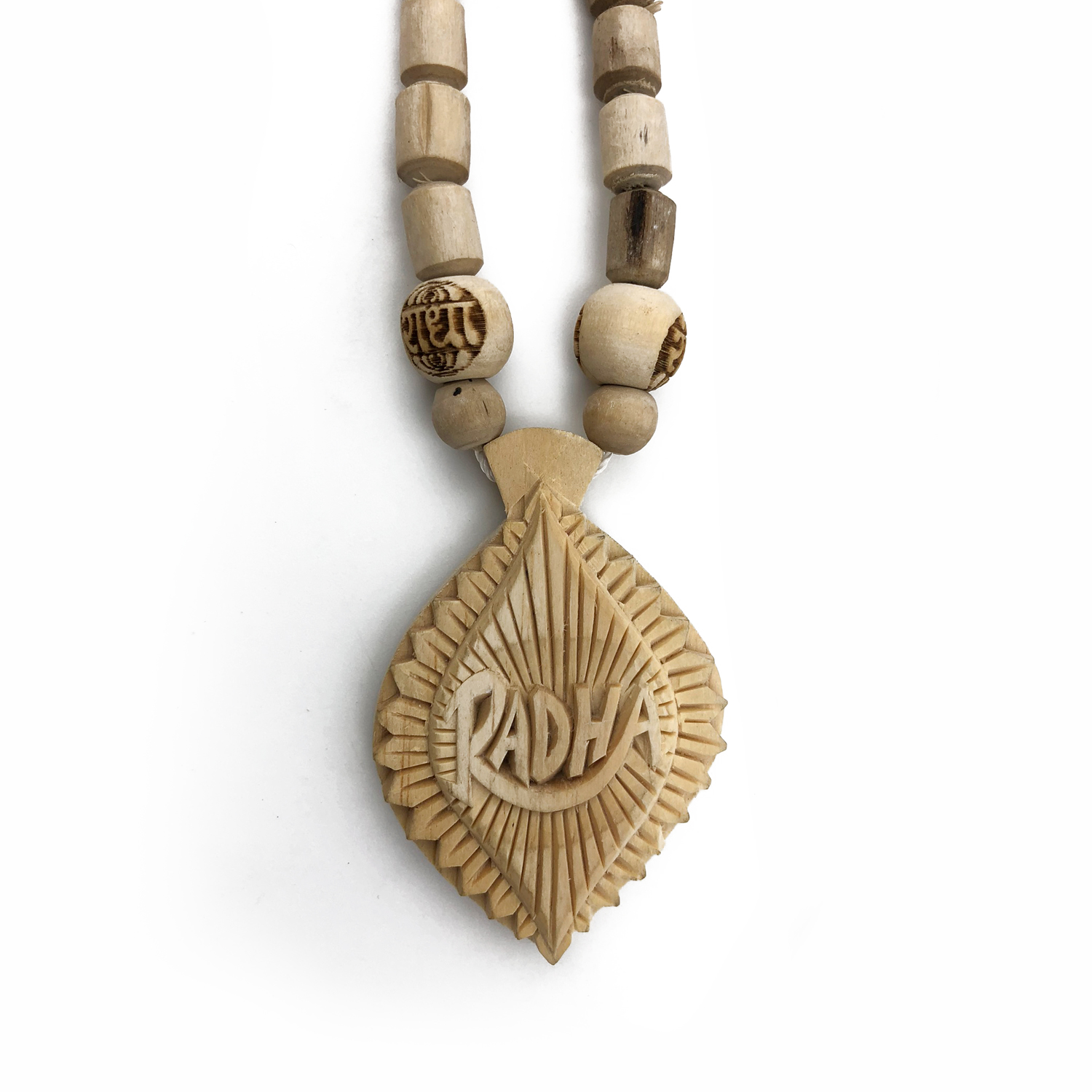 Original Tulsi Mala with Radha-Shankha Shaped Handicraft Pendant Original Tulsi Mala with Radha-Shankha Shaped Handicraft Pendant
