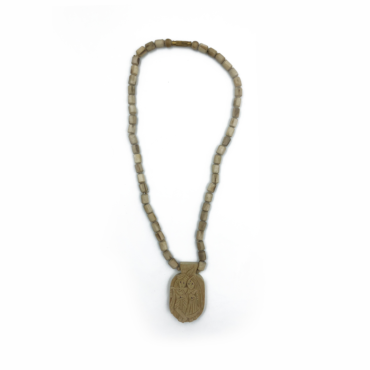 Original Tulsi Mala with Radha Krishna Shaped Handicraft Pendant Original Tulsi Mala with Radha Krishna Shaped Handicraft Pendant