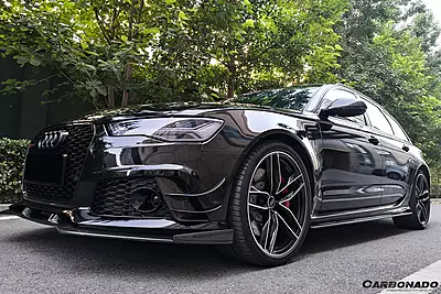 2013–2018 Audi RS6 Avant BS Style Carbon Fiber Front Canards | Aero Enhancements