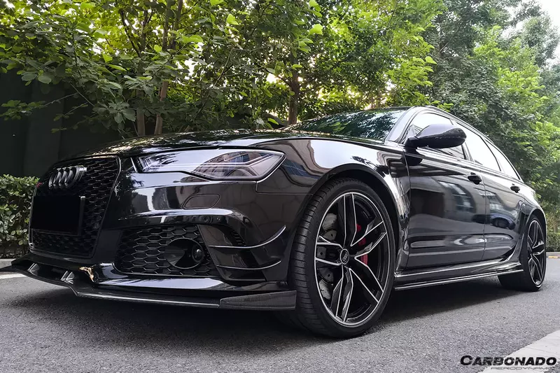 2013–2018 Audi RS6 Avant BS Style Carbon Fiber Front Canards | Aero Enhancements