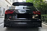 2013–2018 Audi RS6 Avant MN Style Carbon Fiber Rear Cap Splitters | Aggressive Rear Quarter Accents