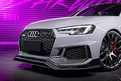 2017–2019 Audi RS4 B9 BKSS Style Front Lip | Carbon Fiber Aero Upgrade
