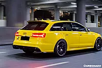 2013–2018 Audi RS6 Avant MN Style Carbon Fiber Rear Cap Splitters | Aggressive Rear Quarter Accents