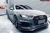 2017–2019 Audi RS4 B9 BKSS Style Carbon Fiber Front Canards | Aerodynamic Upgrade