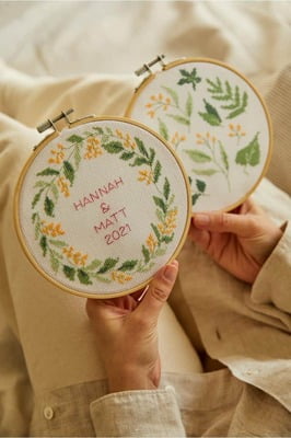 Foglie Delicate Duo Kit punto croce - DMC Mindful Making Foglie Delicate Duo Kit punto croce - DMC Mindful Making