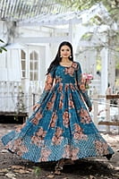 B137: Beautiful Georgette Long Frocks