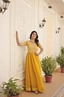 B833: Beautiful Georgette Long Frocks