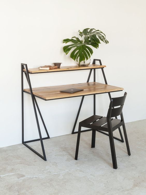 river metal and wood study table river metal and wood study table