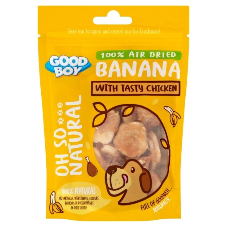 GOODBOY OH SO... NATURAL BANANA WITH TASTY CHICKEN 85G GOODBOY OH SO... NATURAL BANANA WITH TASTY CHICKEN 85G