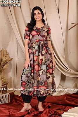 B155: Beautiful 2 pices Kalamkari Kurta Sets