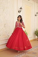 B833: Beautiful Georgette Long Frocks