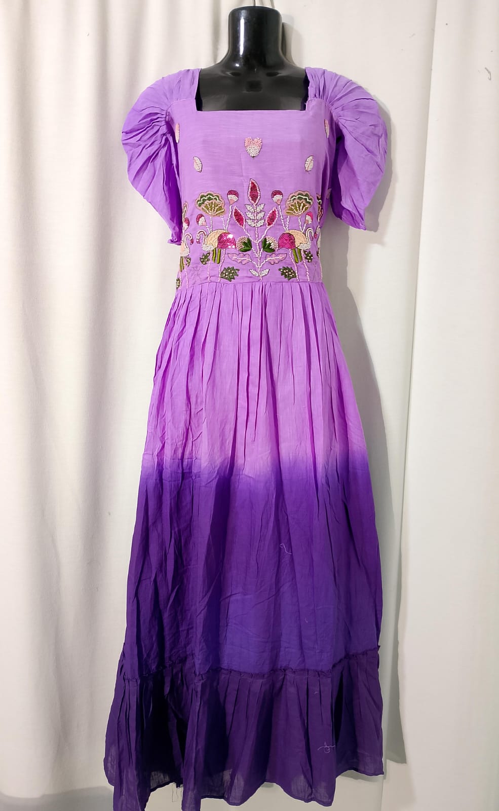 K110: Beautiful Designer Mul Cotton Frock