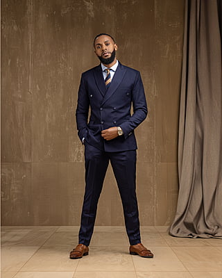 The Blue Pinstripe Suit