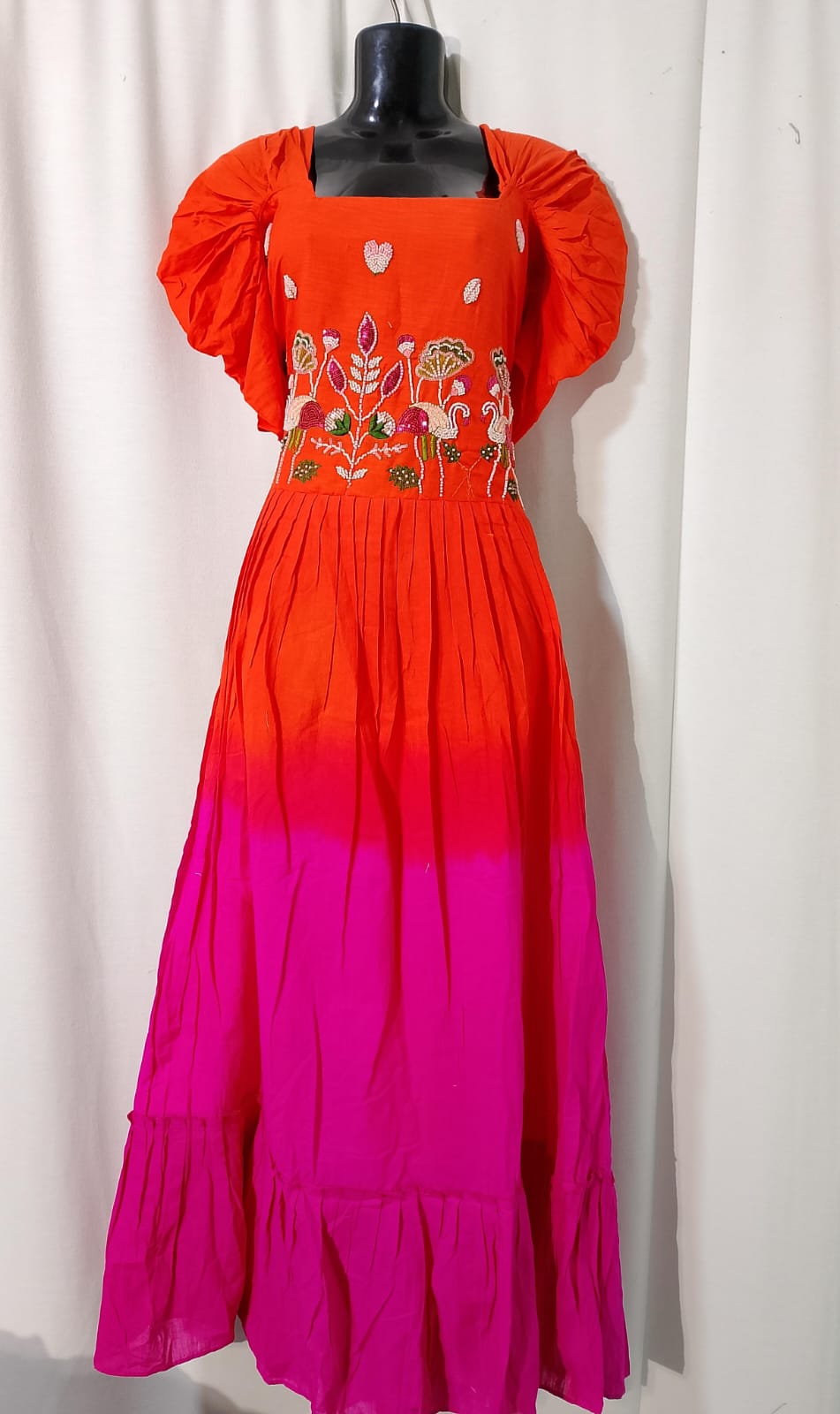 K100: Beautiful Designer Mul Cotton Frock