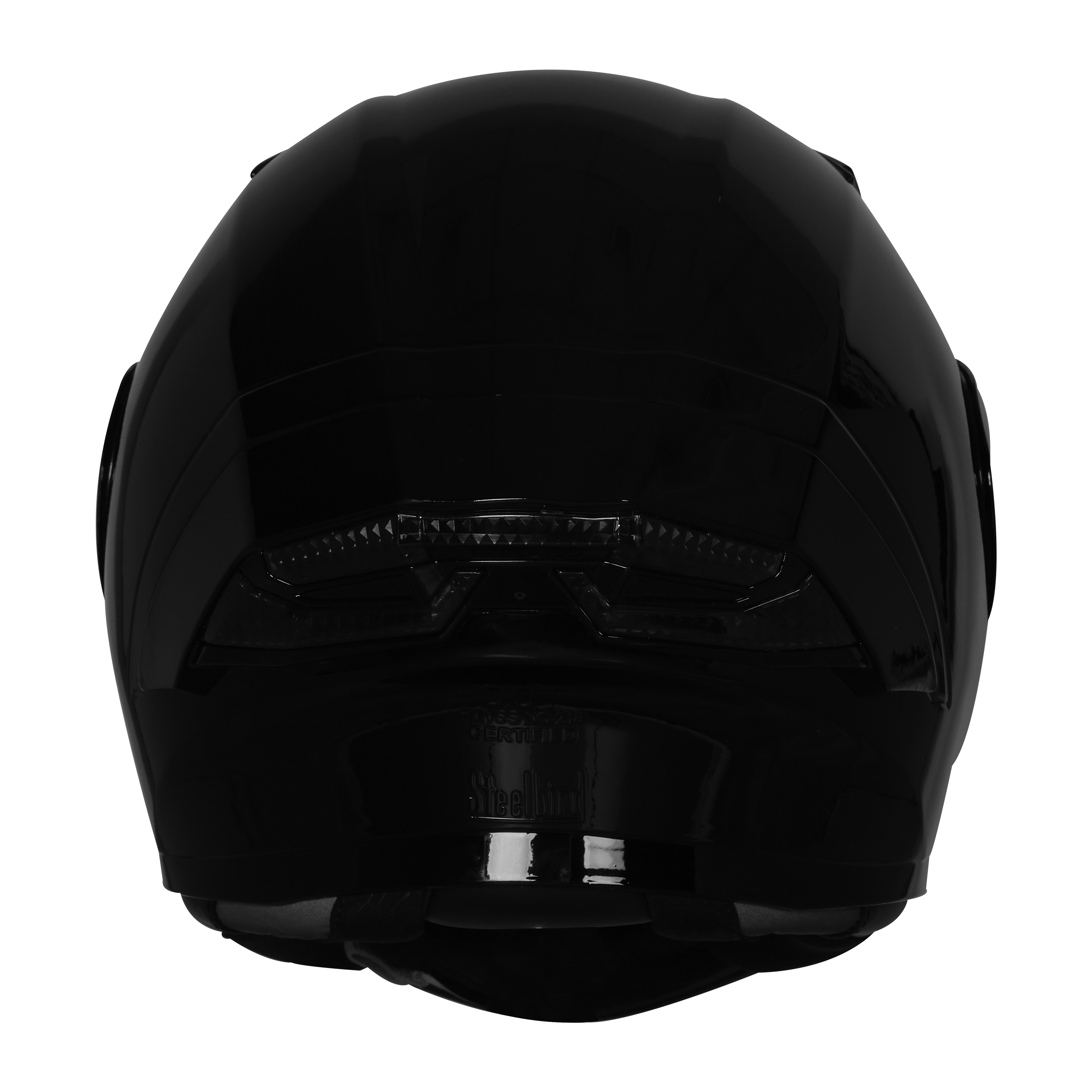 STEELBIRD SBA-11 TORNADO ISS GLOSSY SIGNATURE BLACK C/V 600 MM WITH EXTRA SMOKE VISOR-DOT CERTIFIED