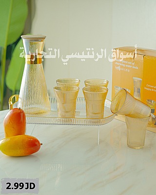 طقم شاف مع 6 كاسات طقم شاف مع 6 كاسات