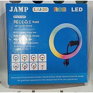 10 INCHES RGB RING LIGHT WITH A TRIPOD STAND