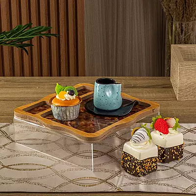 صحن خشب للضيافة - عدة أشكال صحن خشب للضيافة - عدة أشكال