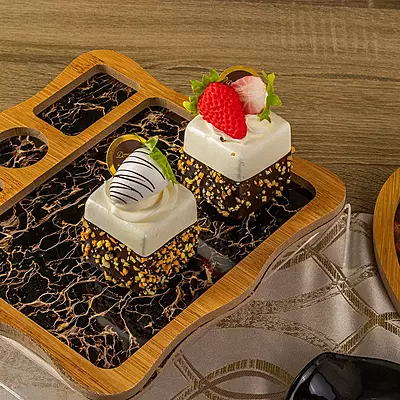 صحن خشب للضيافة - عدة أشكال صحن خشب للضيافة - عدة أشكال