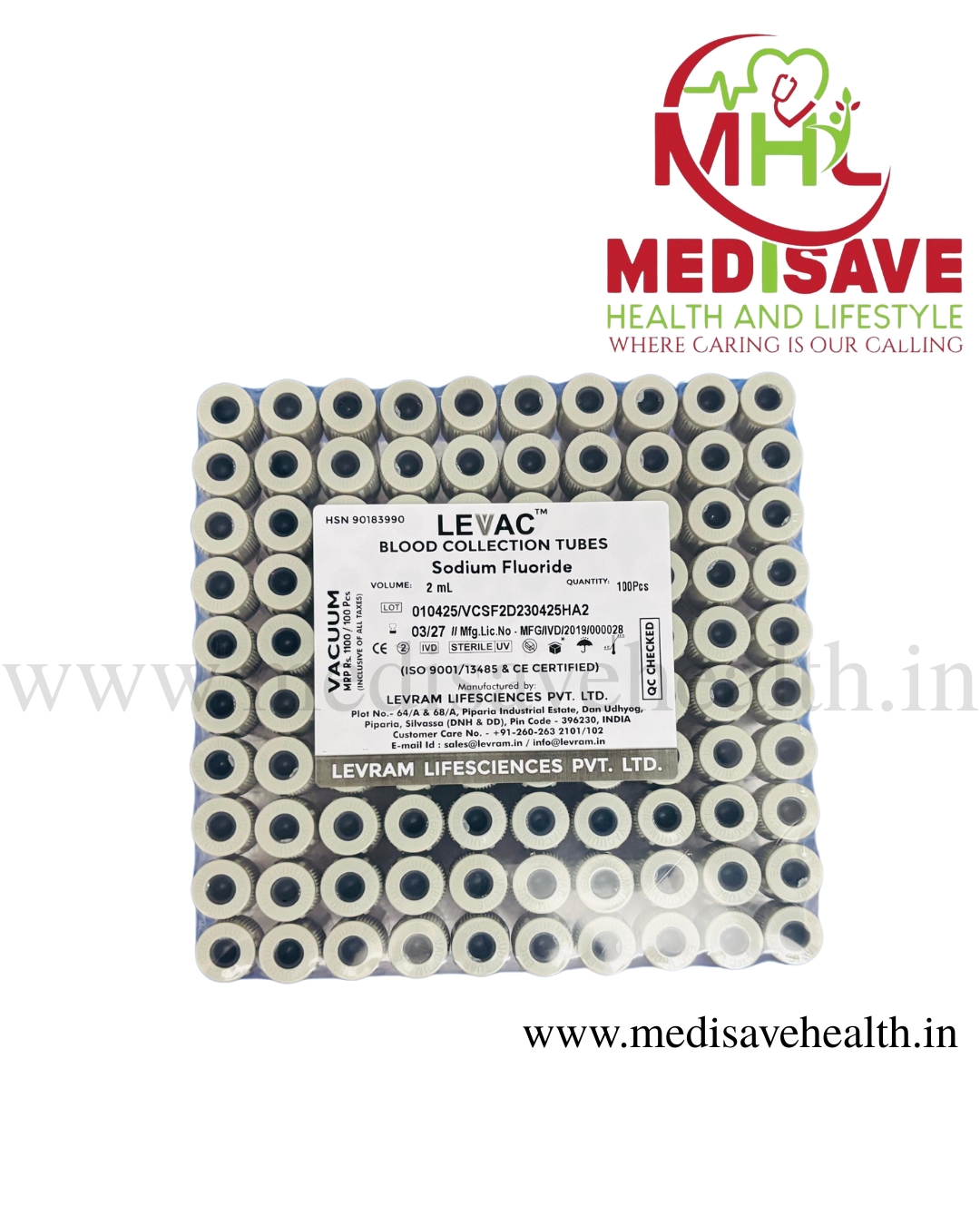 Sodium Fluoride Vacuum 2ml - Levram Sodium Fluoride Vacuum 2ml - Levram