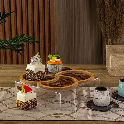 صحن خشب للضيافة - عدة أشكال صحن خشب للضيافة - عدة أشكال