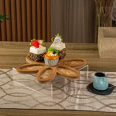 صحن خشب للضيافة - عدة أشكال صحن خشب للضيافة - عدة أشكال