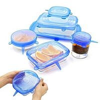 SILICON FOOD COVER 6PCS OF DIFEERENT SIZES