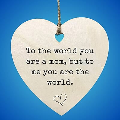 Personalized Heart Family Keepsake Ornament Gift,  Heirloom Treasure, Wood Thank You Memento SET 2