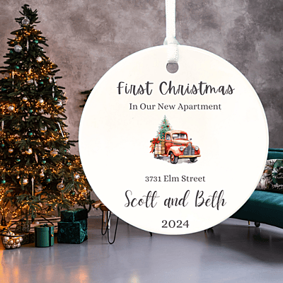 New Apartment Personalized 2024 Ornament, Treasured Quality Lasting Ceramic Keepsake, First Christmas Lasting Treasure, Heirloom Custom Gift New Apartment Personalized 2024 Ornament, Treasured Quality Lasting Ceramic Keepsake, First Christmas Lasting Treasure, Heirloom Custom Gift