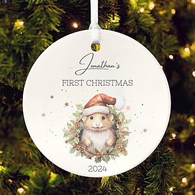 Personalized Baby 1st Christmas Ornament, 2024 Baby’s 1st Christmas Keepsake, Custom Christmas Gift for Baby Girls and Boys, Baby Name Gift