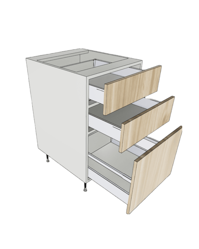VANITY CABINET 1 BOTTOM 2 TOP DRAWER