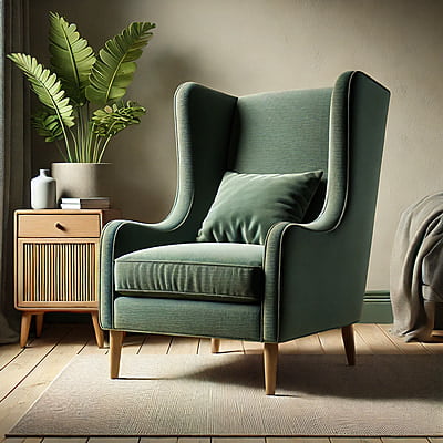 Gunmala Handicrafts Modern Wingback Accent Chair Gunmala Handicrafts Modern Wingback Accent Chair