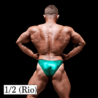 Smooth Front 3/4" Wide Strap Posing Suit Smooth Front 3/4" Wide Strap Posing Suit