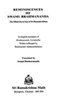 Reminiscences of Swami Brahmananda Reminiscences of Swami Brahmananda