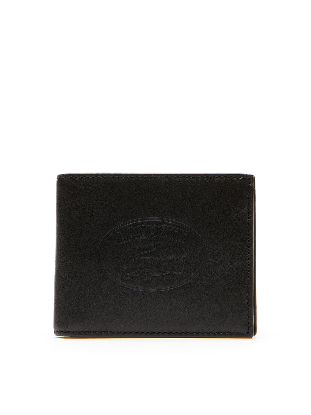Men Black Solid Two Fold Leather Wallet Men Black Solid Two Fold Leather Wallet