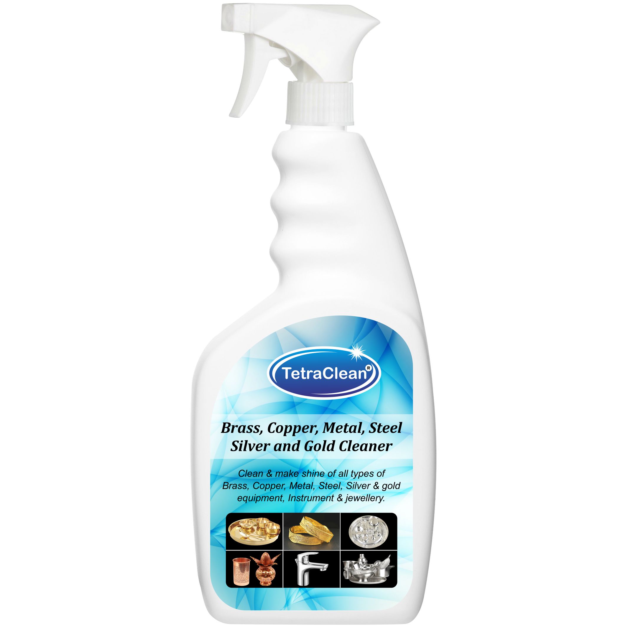 TetraClean Brass, Metal, Copper, Steel, Silver and Gold Cleaner/Jewellry Cleaner in 500ml Spray Bottle TetraClean Brass, Metal, Copper, Steel, Silver and Gold Cleaner/Jewellry Cleaner in 500ml Spray Bottle