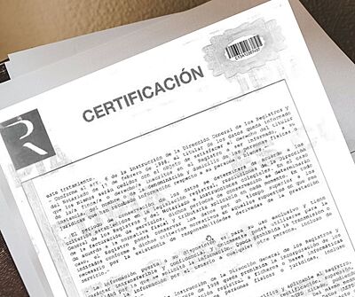 Certificación literal onlie