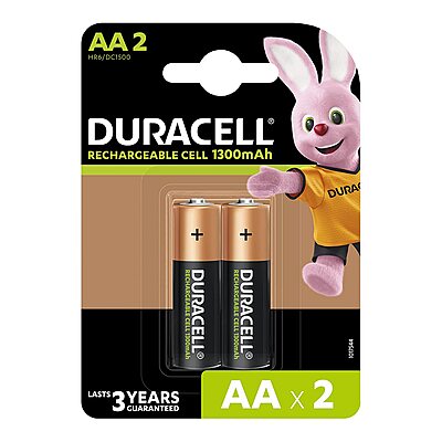 Duracell Rechargeable AA 1300mAh Batteries