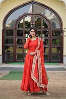 B3023: Beautiful Georgette 2PC Long Dresses