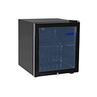 Small 65-liter beverage display refrigerator by Blue Star. Small 65-liter beverage display refrigerator by Blue Star.
