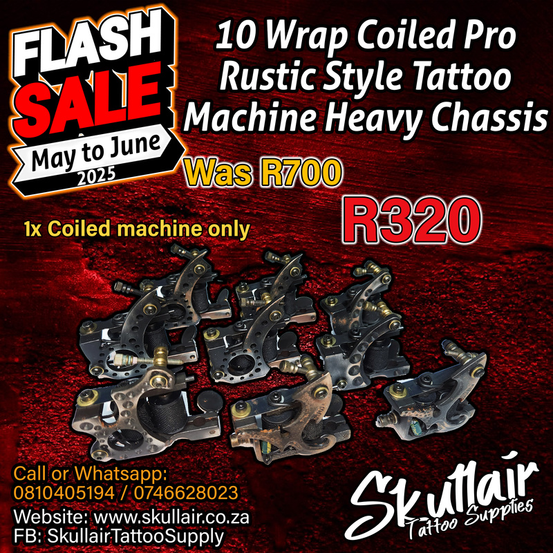 10 Wrap Coiled Pro  Rustic Style Tattoo  Machine