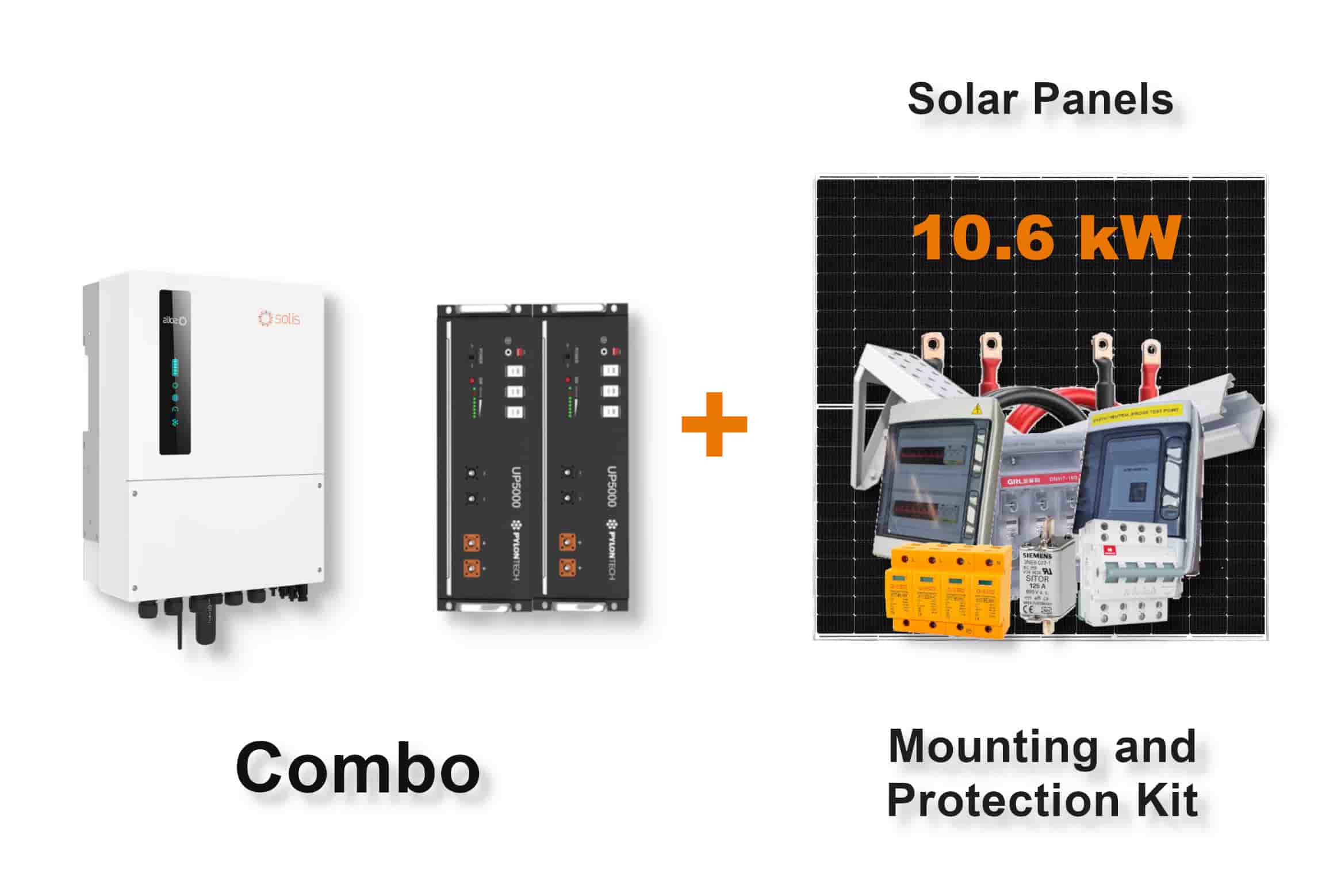8.0 kW SOLIS S6 Hybrid Combo, c/w 2x 4.8 kWh PYLONTECH Lithium Batteries