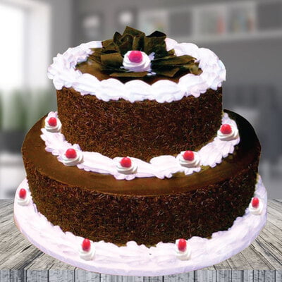 2 Tier Black Forest Cake- 3KG